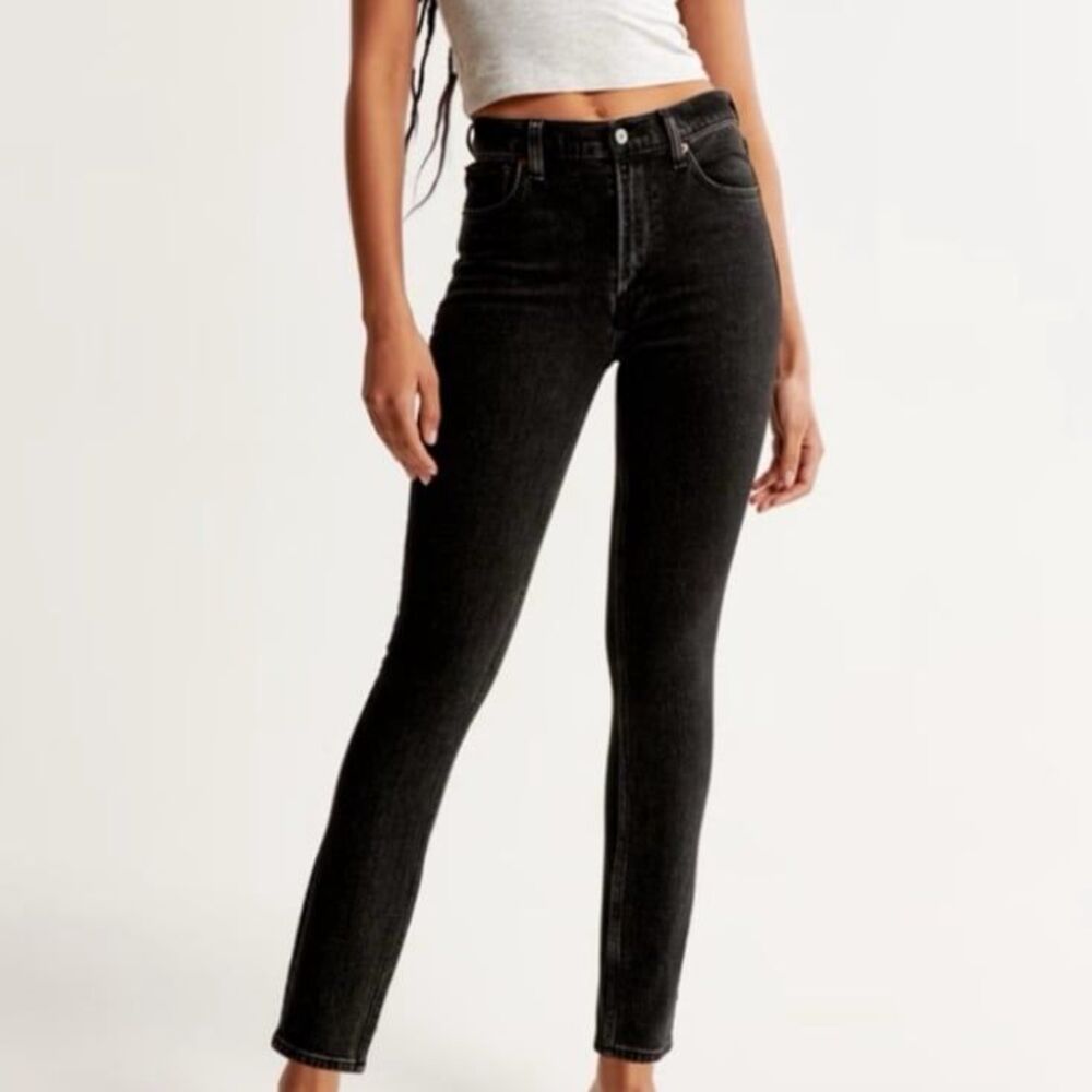 Abercrombie & Fitch The Skinny High Rise Black Jeans Size 25 0 S